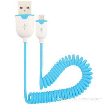Micro 5-pin USB Data Transfer/Charge Coiled Cable